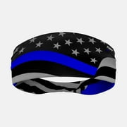 Tactical Thin Blue Line USA Wave Flag Headband