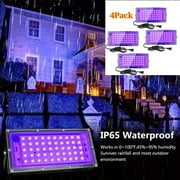 UV Glue Curing Purple Lamp UV Ultraviolet Blacklight Fixtures LED Lights 50W Glow In The Dark Party Supplies Decoration.4PCS