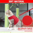 thumbnail image 5 of PUPTECK Adjustable Cat Harness with Leash, Checkered Frills Soft Mesh cat Vest Harness Puppy Padded Pet Harnesses for Small Medium Large Cats, 5 of 7