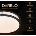 thumbnail image 3 of Darelo Dimmable 12 Inch LED Ceiling Light – Elegant Minimalist Flush Mount Ceiling Lighting Fixture with 3000K Color Temperature – Round Bronze Finish Ceiling Lamp Replacement – 15W & 1100 Lumens, 3 of 7