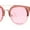 Gold Pink, variant on Unique Hipster Rimless Half Rim Look Double Bridge Retro Sunglasses Silver Slate