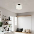 thumbnail image 3 of Livex Lighting Meridian 10" 1-Light Metal Semi Flush Mount in Black, 3 of 12