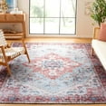 thumbnail image 4 of SAFAVIEH Tucson John Traditional Machine Washable Area Rug, Red/Blue, 9' x 12', 4 of 16