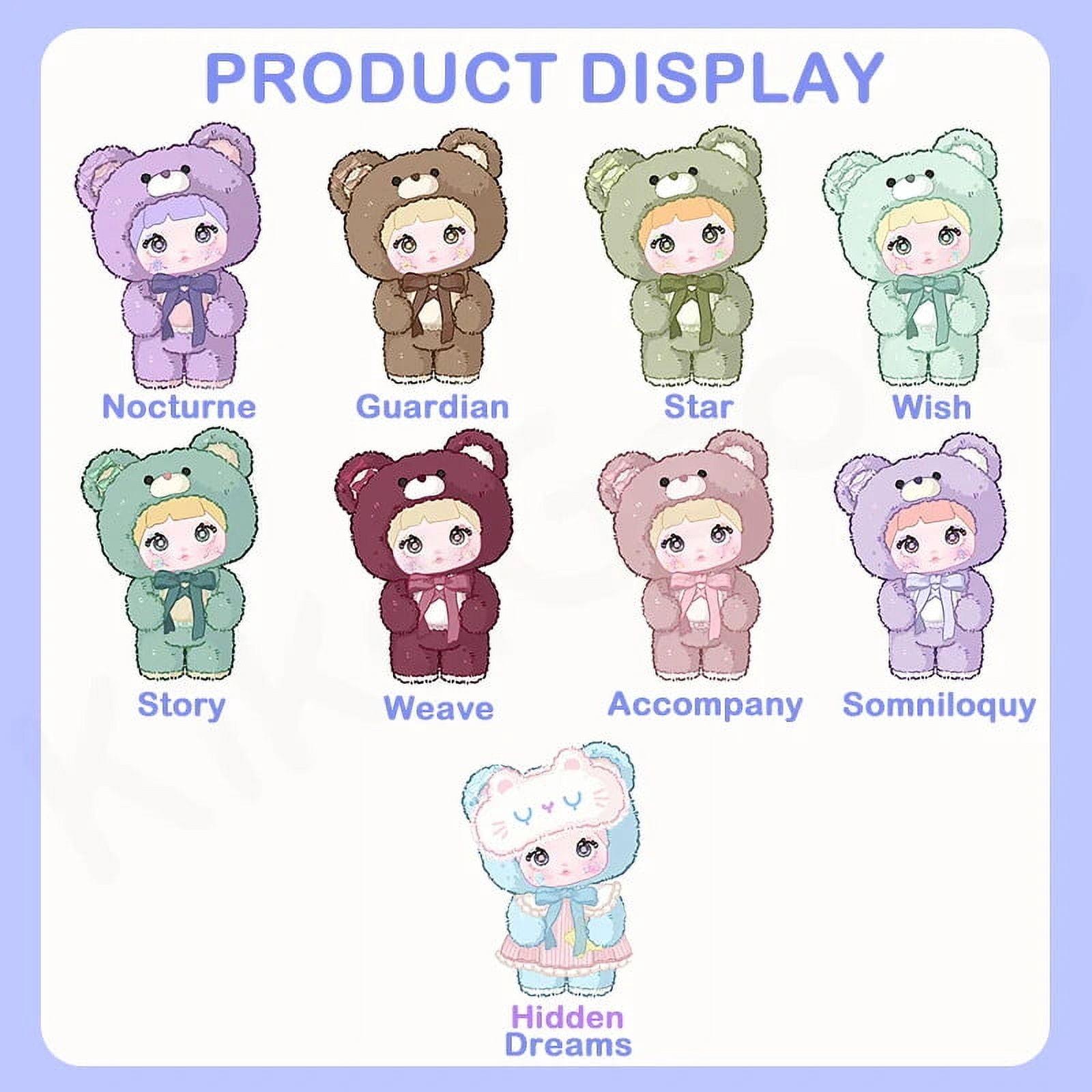 Nommi Good Night Bear 400% Series Blind Box, 13.8'' Plush Nommi Blind Box Figures, Random Design Mystery Box Action Figures, Cute Plush Doll Collectibles Toys Xmas Birthday Gifts for Girls