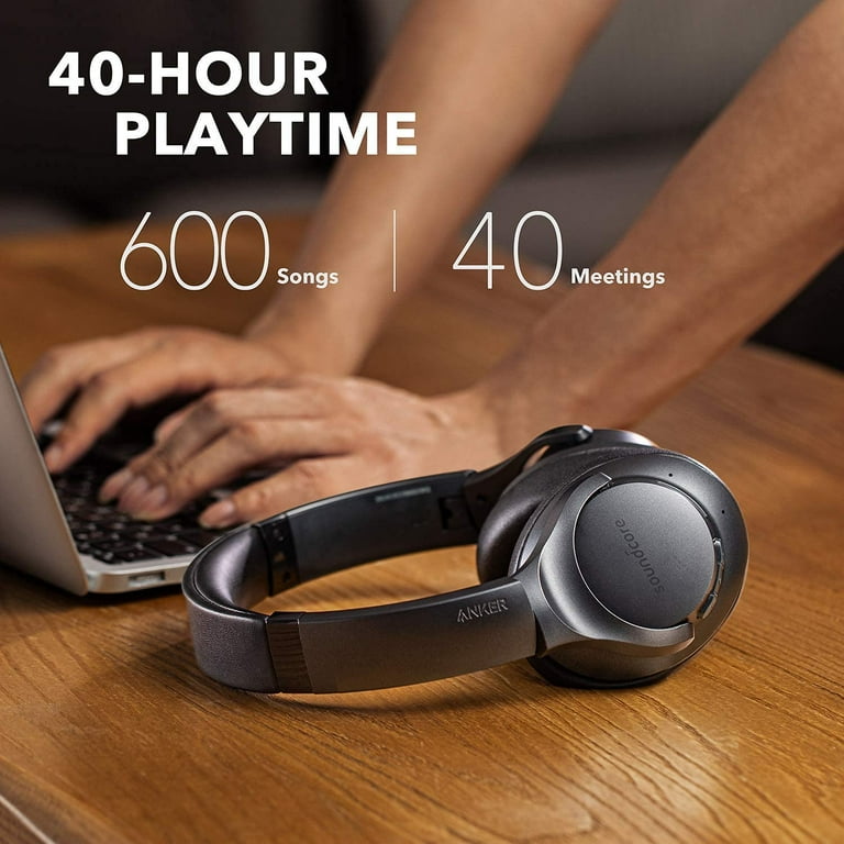 Restored Anker Soundcore Life Q20 Hybrid Active Noise Cancelling Headphone Wireless Over Ear Bluetooth Headphones Black Refurbished