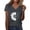 Dark Gray, variant on Plus Size Womens Clothes Womens Floral Tops Short Sleeve, Women's Sunshade Summer T Shirt Plus Size Loose Top Top Girls Short Sleeve Graphic Casual V Neck T Shirt Dark Gray, L