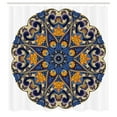 thumbnail image 3 of Ambesonne Ethnic Shower Curtain, Floral Mandala Motif, 69"Wx70"L, Blue Orange Purple, 3 of 5