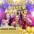 thumbnail image 4 of Set of 3 Maturity Wiser Hotter Glitter Banner Funny Birthday Banner for Women 30th 40th 50th 60th 70th 80th Birthday Party Decorations Sign Gift(Gold), 4 of 13