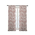 thumbnail image 3 of 3S Brother's Home Décor Curtains BOHO Design Set of 2 Panels Velvet Look Hanging Back Tap and Rod Pocket Décor Nursery Room Bedroom Kitchen Window - Made in Turkey 29B-Pink (52"Wx95"L), 3 of 6