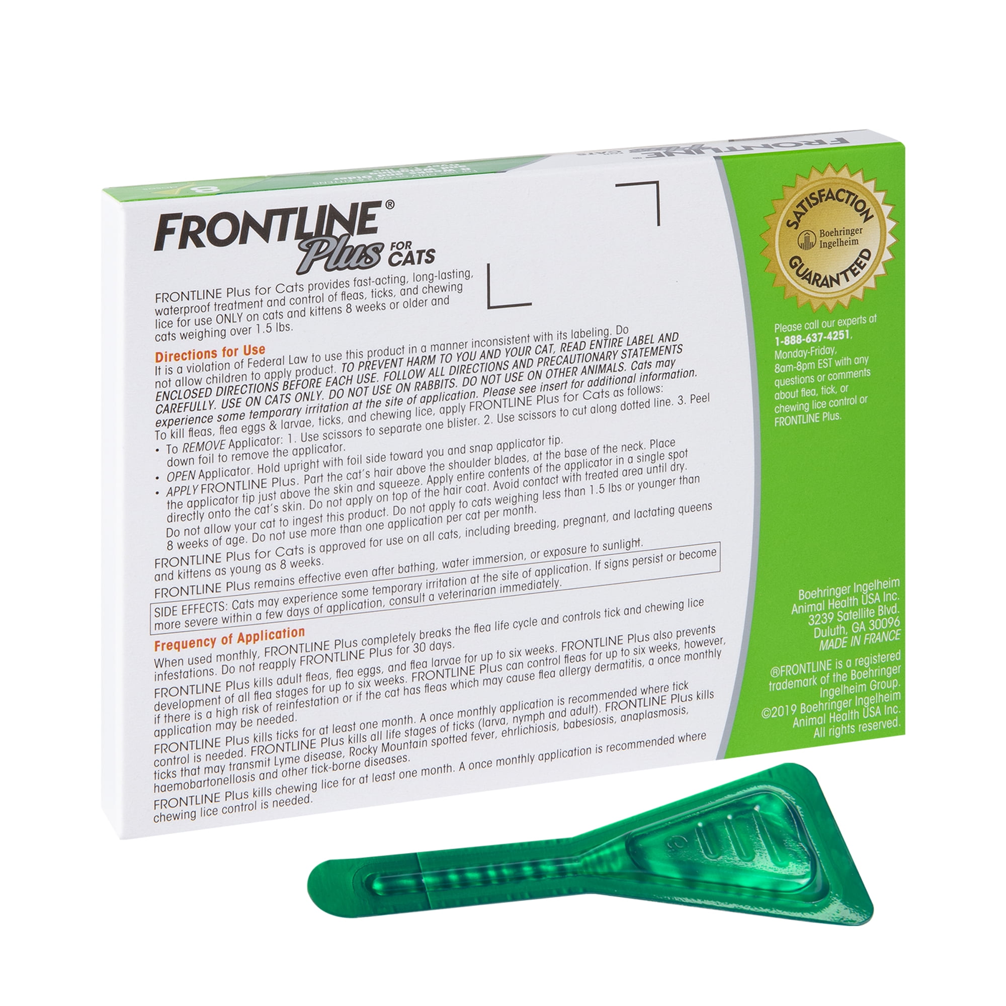 FRONTLINE Plus Control Drops for Cats Kittens 1.5 lbs Flea Tick Treatment 8 Doses Walmart