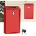 thumbnail image 1 of Money Drop Box with Lock and Slot Metal Donation Box for Money Collection Wall Mounted, 1 of 7