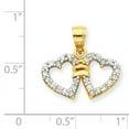thumbnail image 3 of 10k CZ Double Heart Pendant 10C917, 3 of 3
