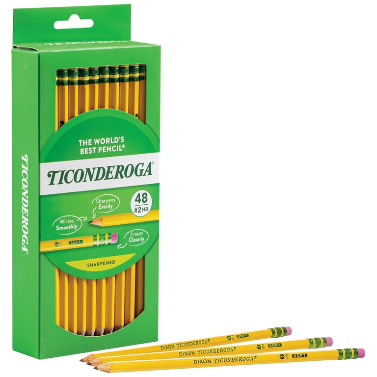 Ticonderoga Pre-Sharpened Pencil, HB, #2, Yellow, Dozen