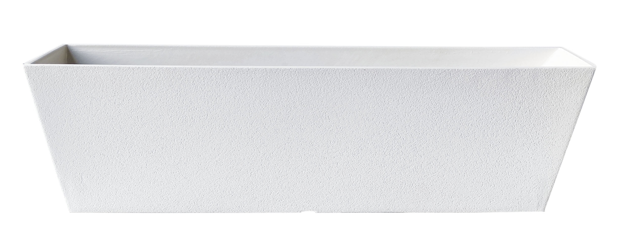Acerra Windowbox Planter 22" x 6" x 6"H, White, 2 Pack