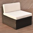 thumbnail image 3 of Costway 4 PCS Patio Rattan Wicker Furniture Sectional Seat Cushioned Sofa Garden Deck, 3 of 4