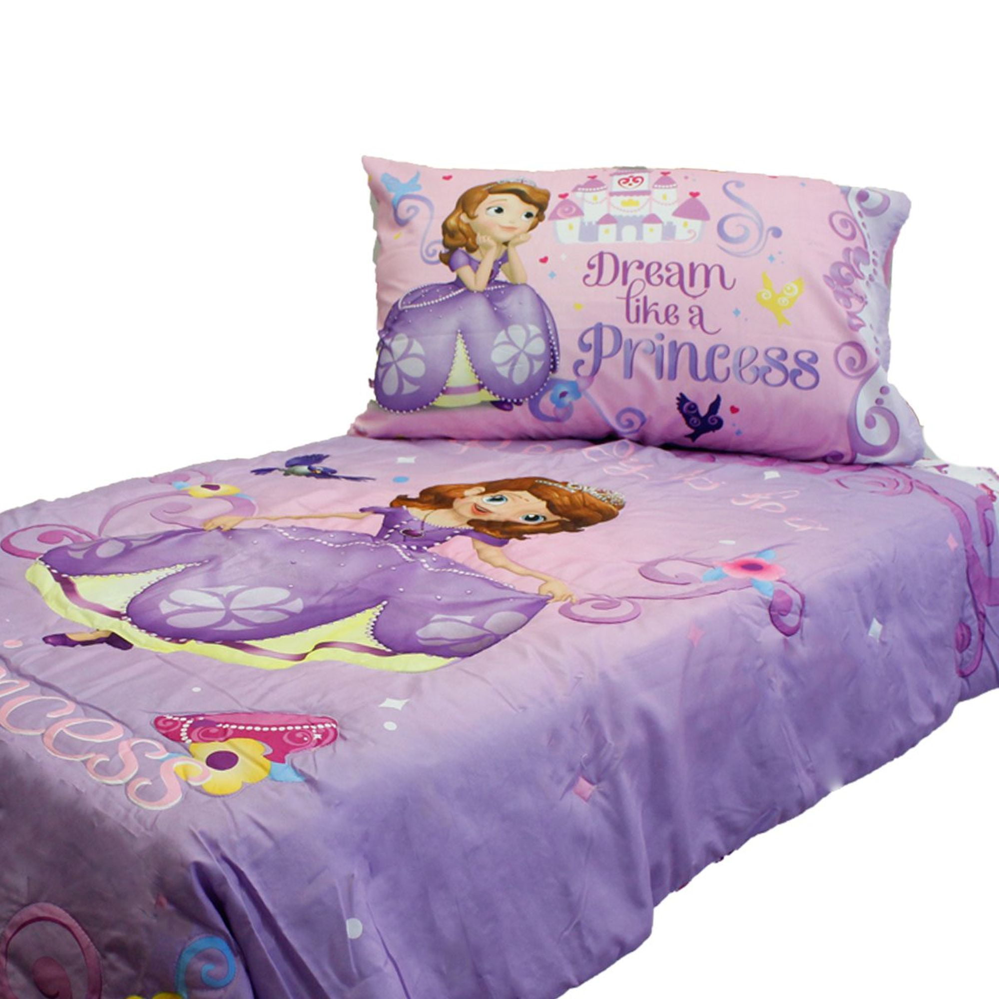 Disney  Sofia the First 4pc Toddler Bedding Set Girls Comforter Set 