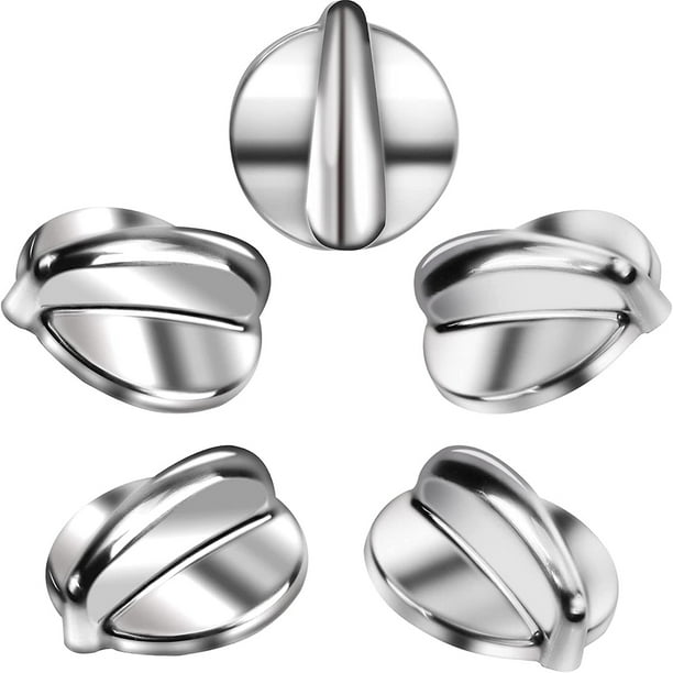 5 Pcs WB03K10303 Metal Cooktop Burner Stove Control Knob for GE Profile