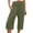 Army Green, variant on Qiaocaity Women's Wide Leg Pants High Waist Loose Straight Pants Capri Casual Pants Plus Size Summer Pants Wine