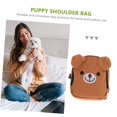 thumbnail image 3 of Sac à Dos en Peluche pour Chiens Marron Transporteur Multifonctionnel pour Animaux de Compagnie pour Voyage Randonnée et Course Harnais Polyvalent pour Chiots, 3 of 4