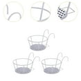 thumbnail image 6 of koolsoo 3x Hanging Planter Basket Above The Rail Flower Pot Holder Around Hanging Railing Planters for Window Courtyard Outdoors in The Interior Outdoors White, 6 of 8