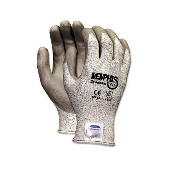 Memphis Dyneema Polyurethane Gloves Large, White/Gray, Pair