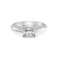 thumbnail image 3 of 3 Carat IGI Certified Cushion Shape Lab Grown Diamond Engagement Ring | 14K White Gold |Eloise Solitaire Knife Edge Lab Diamond Ring | FG-VS1-VS2 Quality Friendly Diamonds, 3 of 5