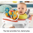 thumbnail image 3 of Fisher-Price Silla portátil para bebé, asiento de piso premium para sentarse con bandeja para refrigerios, barra de juguetes y cojín de asiento lavable de felpa, Peek-a-Boo Fox, 3 of 5