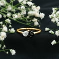 thumbnail image 3 of Rosec Jewels Toi Et Moi Promise Ring for Women, Lab Grown Black Diamond and Moissanite Ring, 14K Yellow Gold, US 9.00, 3 of 8