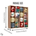 thumbnail image 4 of Premium Christmas Ornament Eclectic Bundle Set, 60 Glitter Filled Baubles, Homes, Star Charms, 4 of 7