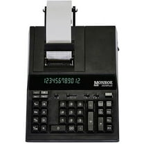 MONROE SYS for BUSINESS 2020PlusX Medium Duty Printing Calculator with M33X Ribbon Cartridge, Black