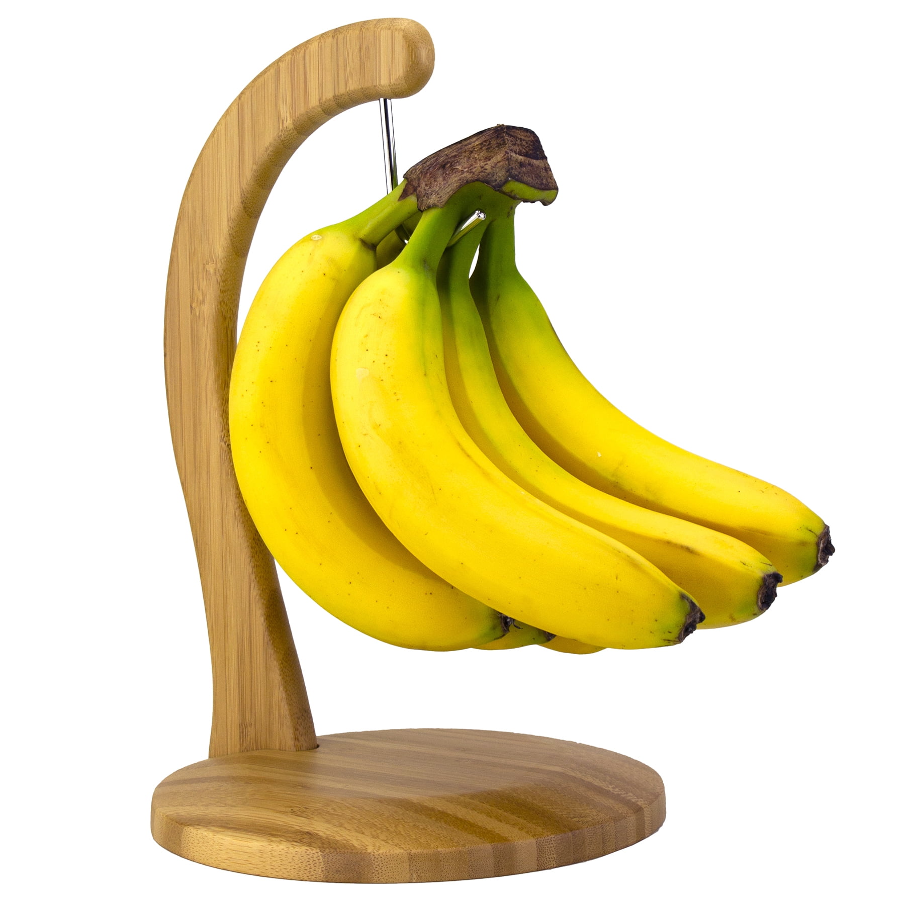 Totally Bamboo Banana Holder, Banana Hanger Stand with Stainless Steel