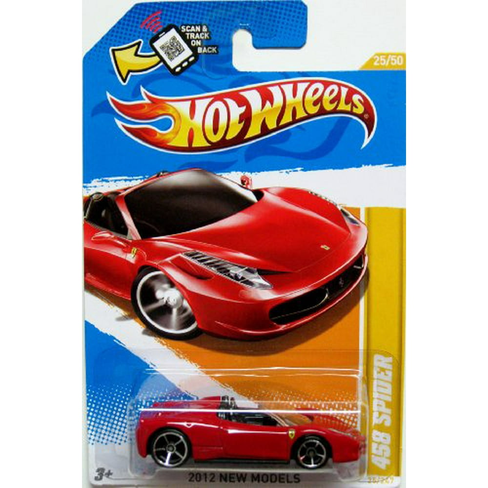 RED FERRARI 458 SPIDER 2012 Hot Wheels New Models 164 Scale
