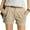 Beige, variant on iOPQO Plus Size Pants Women's Fashion Shorts Short Chino Trousers Pleated Fake Pocket Pants Beige S
