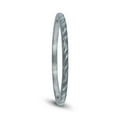 thumbnail image 2 of SZUL Women's Thin 1MM Rope Center Wedding Band in 14K White Gold, 2 of 4