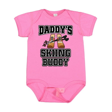 

Inktastic Daddys Skiing Buddy Kids Skis Gift Baby Boy or Baby Girl Bodysuit