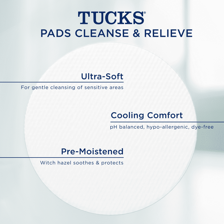 Tucks Medicated Cooling Pads - 100 ct Pack of 6
