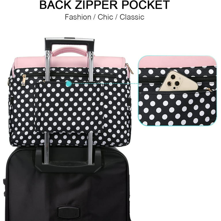  LOVEVOOK Computer Bags for Women, Laptop Bag 15.6 Inch, Laptop  Case with Trolley Sleeve, Polka Dots Pink Messenger Bag, Super Cute Laptop  Sleeve : Electronics