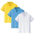 thumbnail image 2 of YOUYEDIAN Back To School Kids Polo Shirts Fashion Solid Color Breathable Comfy Sport Short Sleeve School Uniform Versatile Lapel Collar Quick Dry T-shirts, 2 of 4