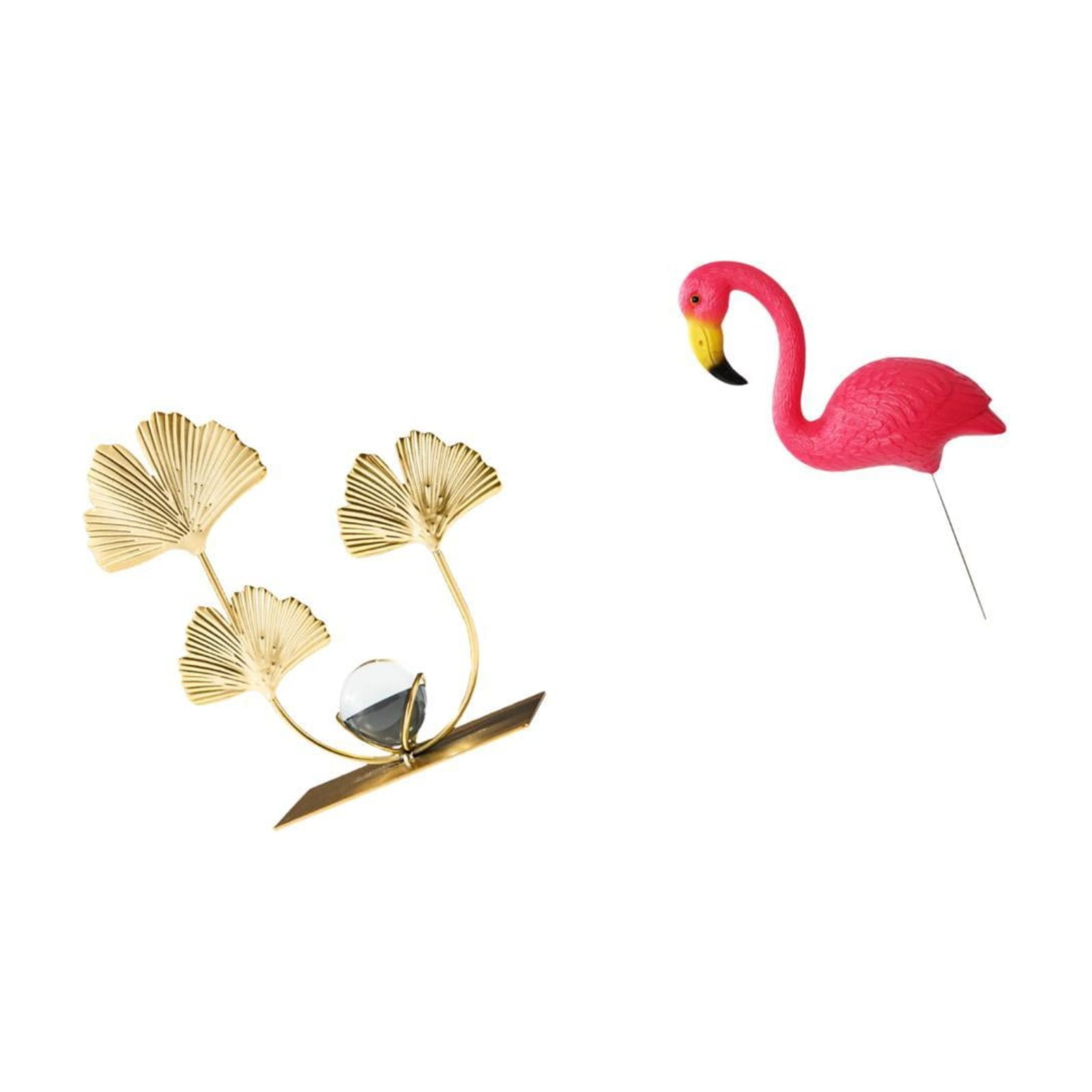 CoudarTitie Leafy Bird Sculpture Bookshelf Ornament Modern Home Decor Collectibles for Bedroom Holiday Housewarming Gift Fairy Garden Accessories Flamingo Yard Art