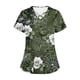 thumbnail image 2 of Tops Cortos para las Mujeres, Halloween Impreso en Cuello en V con Bolsillo, Moda Casual Manga Corta, 2 of 5