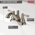 thumbnail image 2 of Delta International 25999LF-SS Haywood Two Handle Lavatory Faucet  Stainless Steel -, 2 of 4