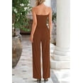 thumbnail image 3 of PRETTYGARDEN Womens Summer Outfits 2 Piece Sets Casual Ribbed Knit Crop Tube Top Wide Leg Pants Spring Matching Lounge Set, 3 of 8