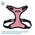 thumbnail image 3 of Voyager Step-in Lock Dog Harness w\ Reflective Dog Leash Combo Set with Neoprene Handle 5ft - Supports Small, Medium and Large Breed Puppies/Cats by Best Pet Supplies - Pink/Black Trim, XL, 3 of 6