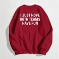 thumbnail image 4 of WEAIXIMIUNG Sweatshirts Courts pour Femmes Mode Décontractée Couleur Unie Manches Longues Imprimé Lettre Col Rond Hoodie, 4 of 4