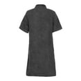 thumbnail image 6 of Denim Dress for Women Spring Summer Short Sleeve Button Down Collared Midi Dresses Jean Dress Casual Work Dresses, 6 of 6