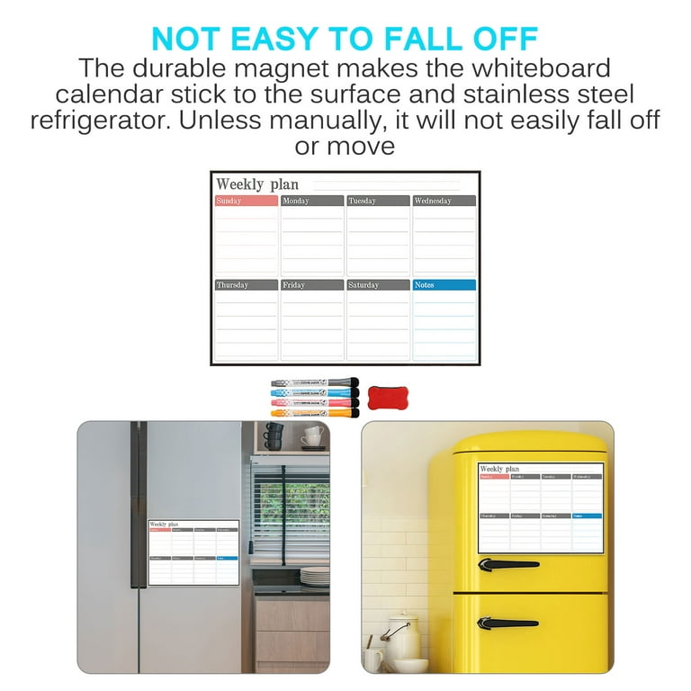  Magnetic Calendar for Refrigerator & Grocery To Do