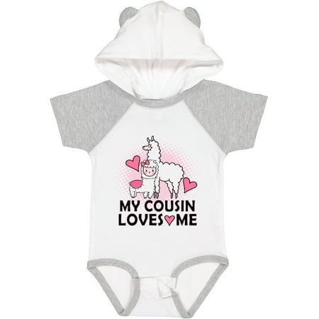 

Inktastic My Cousin Loves Me Llama Gift Baby Girl Bodysuit