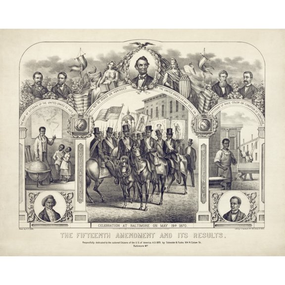 Print: The Fifteenth Amendment And Its Results, 1870