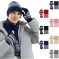thumbnail image 3 of ZSQDM Womens Winter beanie Hat Scarf Gloves Set Touchscreen Gloves Long Scarf Thick Warm Knit Caps Winter Gift for Women Men beanie Straw Hats for Men Scarf ,Hat,& Gloves Rv Bumper End Cap, 3 of 3