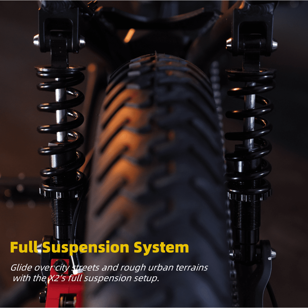 Macfox X2 1000W Peak Electric Mountain Bike , 20"x4.0" Fat Tire E-Bike, 48V 20Ah Battery, 20MPH, Full Suspension